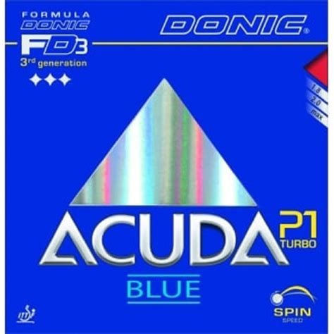 Donic Acuda P1 Turbo Blue Max Rubber (Red)