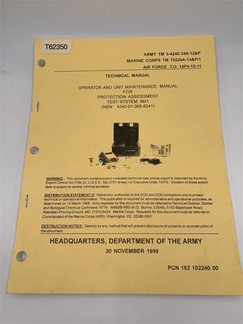 M41 Technical Manual NSN#4240-01-365-8241