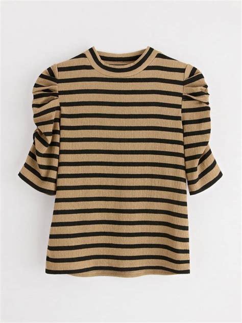 Textured puff sleeve top | Lindex