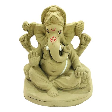 Buy SHOPMEFAST Eco Friendly Handcrafted Clay/Mud Ganpati Murti ...