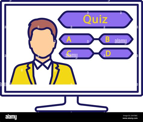 TV quiz show color icon. Television intellectual game. Online quiz ...