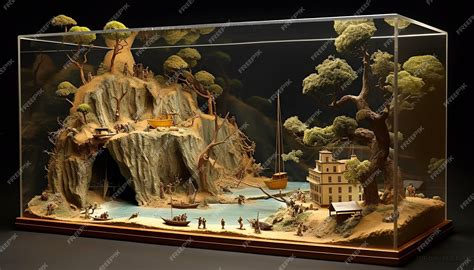 Treasure diorama perspective | Premium AI-generated image