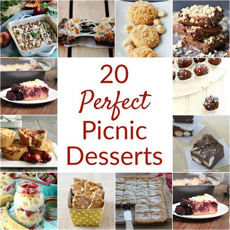 20 Perfect Picnic Desserts Round-Up by The Redhead Baker