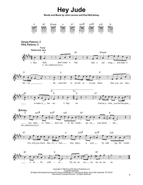 Hey Jude sheet music by The Beatles (Easy Piano – 27287)