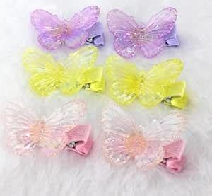 ARYANSH SHOPPE Transparent Shining Butterfly Hairs Clips,Hair Claw ...