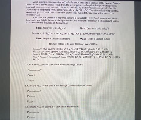 Image result for Hydrostatic Pressure Calculation Example