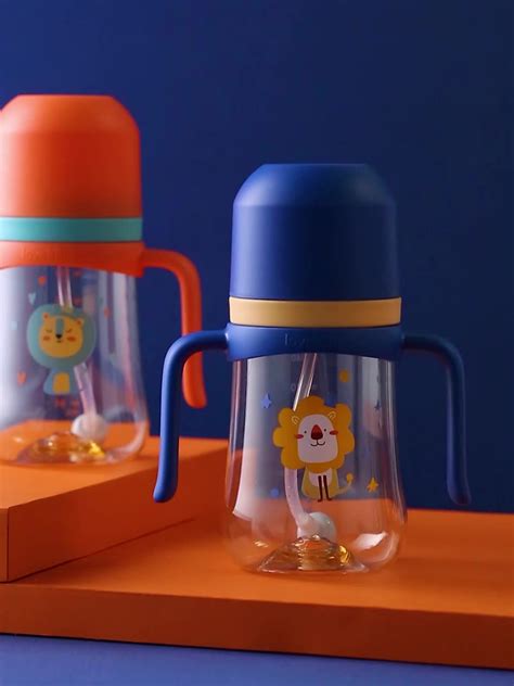 【品牌正品】皇宠儿童水杯ppsu材质婴儿水杯直饮学饮杯带吸管手柄-阿里巴巴