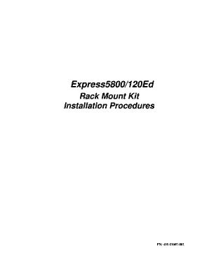 Fillable Online Express5800/120Ed Rack Mount installation Procedures ...
