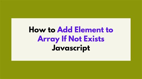 JavaScript Array Add Element 的图像结果
