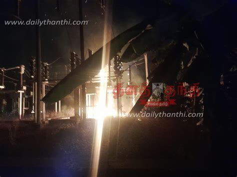 Power outage due to transformer explosion near Thiruvalam | திருவலம் ...