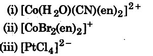 Specify the oxidation number of metal in the following coordination ...