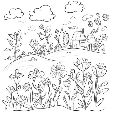Free Printable Coloring Pages Spring Flowers | Coloring Pages Mimi Panda