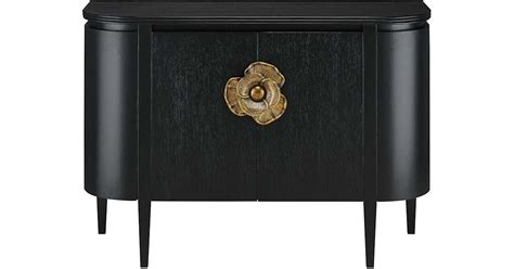 Currey and Company 3000-0004 Briallen Black Demi-Lune Cabinet ...