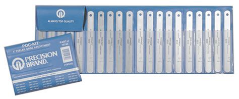 Precision Brand 19G20 Assorted 20 Piece Steel Feeler Gage Poc-Kit, High ...