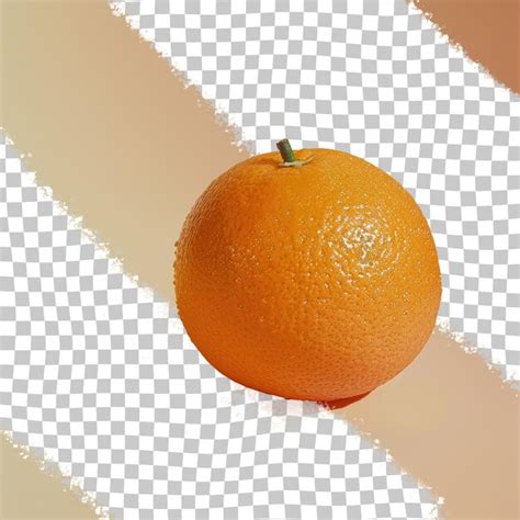 A orange is on a checkered surface with a white background | Premium AI ...