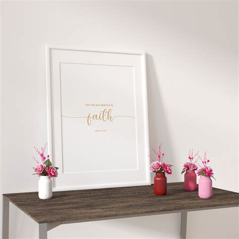 Faith Bible Verse, Hebrews 10:38, Christian wall decor By MadeToMoveArt ...