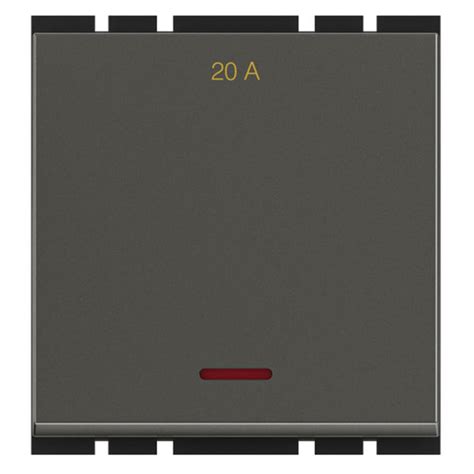 Buy GM G-Ten Ace 20A 1 Way Switch With LED Indicator 2 Module Graphite ...