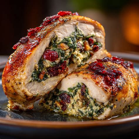 Spinach & Cranberry Stuffed Chicken Breasts – Ellie Kitchen