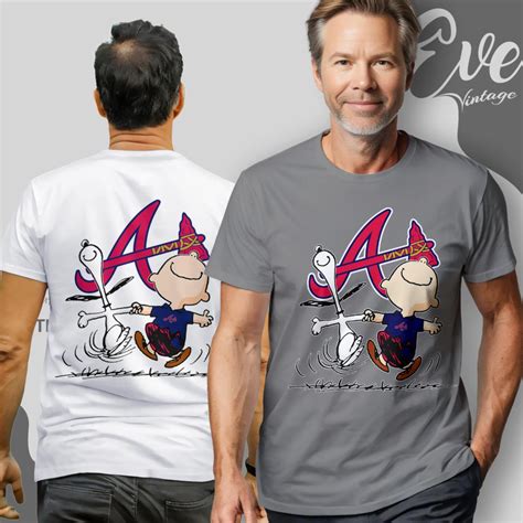 Atlanta Braves Shirt Charlie Brown Snoopy Happy Dancing Shirt - EVE Vintage