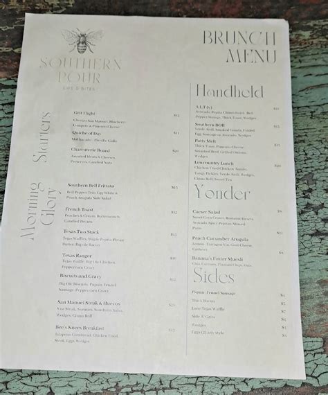 Menu at Southern Roots Market restaurant, Mission