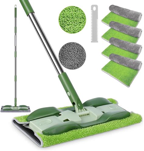 Amazon.com: MASTERTOP Microfiber Mop - Flat Floor Mops Wet Dry Dust Mop ...