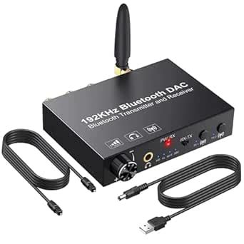 BAISHUN Bluetooth Transmitter Receiver for TV - 192khz DAC Optical ...