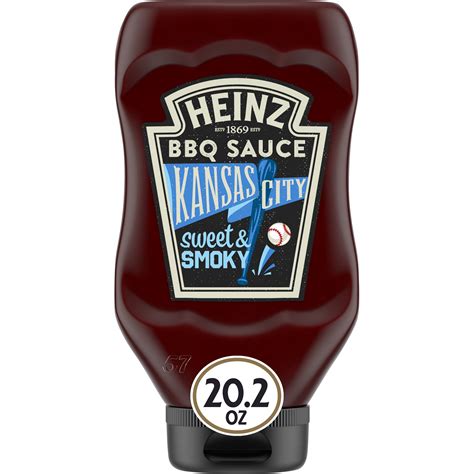 Heinz Kansas City Style Sweet & Smoky BBQ Sauce, 20.2 oz Bottle ...