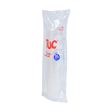 Vaso Desechable TUC Transparente 10 Oz 300 ml Paquete 50 Unidades