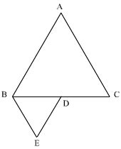 ABC and BDE are two equilateral triangles such that D is the midpoint ...