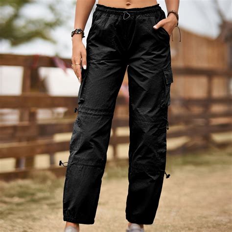 Cargo Parachute Pants Women High Waist,,Womens Cargo Pants Dressy ...