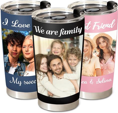Amazon.com | Personalized Tumbler with Pictures Text Name, Custom ...