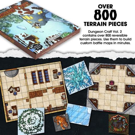 Dry Erase Battle Mat DND Gaming Mats Double-sided Laminated Dungeon ...