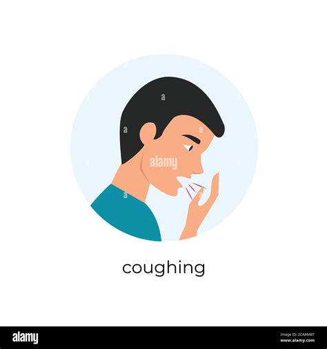 man coughin, Sick man having dry cough, illustration of a cough man ...