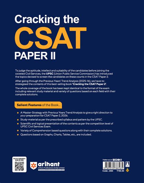 Shop UPSC IAS Pre Exam Cracking the CSAT 2026 Book – arihantbooks