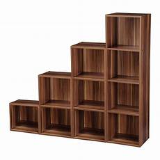 Cube Bookshelves by 2 4 Tier Wooden Bookcase Shelving Bookshelf Storage Cube Bookshelves