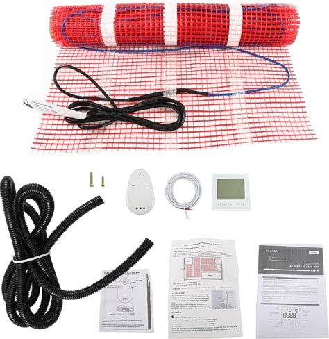 Floor Heating Mat 10 Sqft 120v/60HZ 120W Electric In-Floor Heated Warm ...