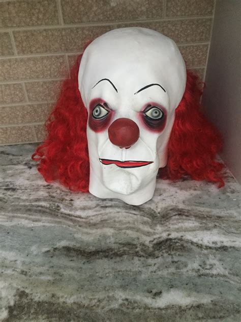 SCARY CLOWN HALLOWEEN LATEX MASK HORROR CREEPY - Gem