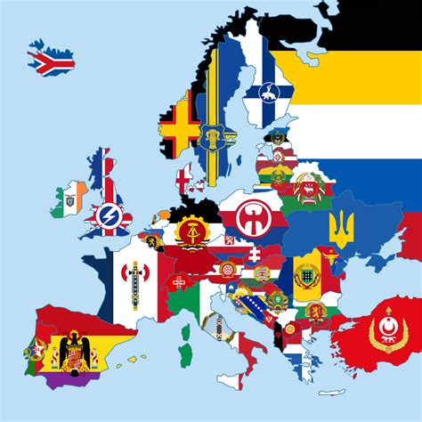 Europe Flag Map