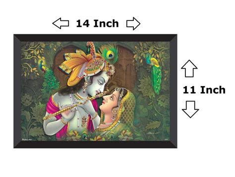 Nobility Radha Krishna Painting UV Textured Design Religious Framed Wa
