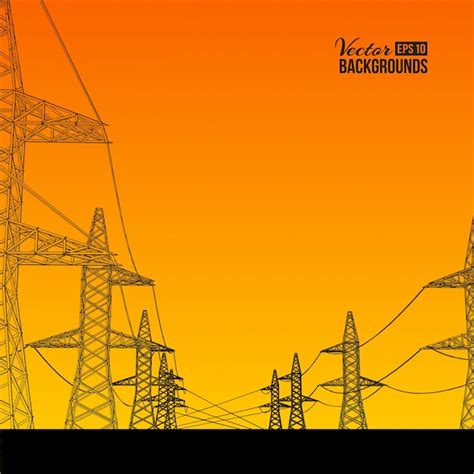 Elektrische Energieübertragung. | Kostenlose Vektor