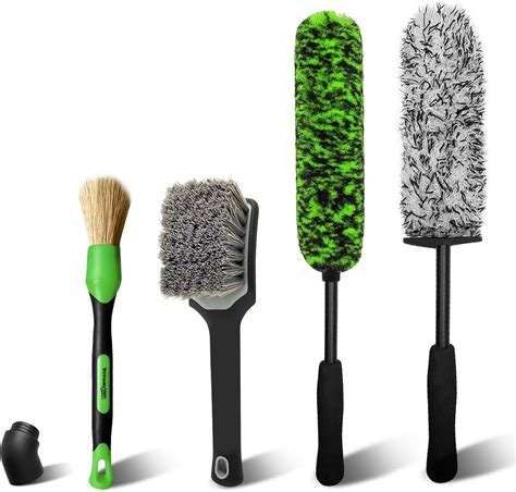 YeewayVeh Car Wheel Cleaning Kit, 4PCS Microfiber Bendable Wheel and Rim Brush，Tire Brush and ...