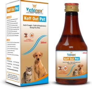 VETENEX Koff Out Pet - Cough Syrup For Dog, Puppy and Cats - 200 ML Pet ...