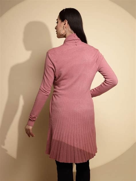 Pink Solid Wool Winter Wrap Shrug – Global Republic