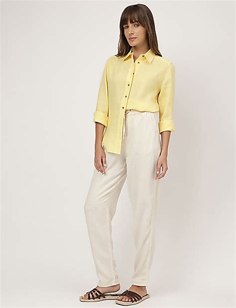 Buy Pure Linen Spread Collar Shirt at Marks & Spencer