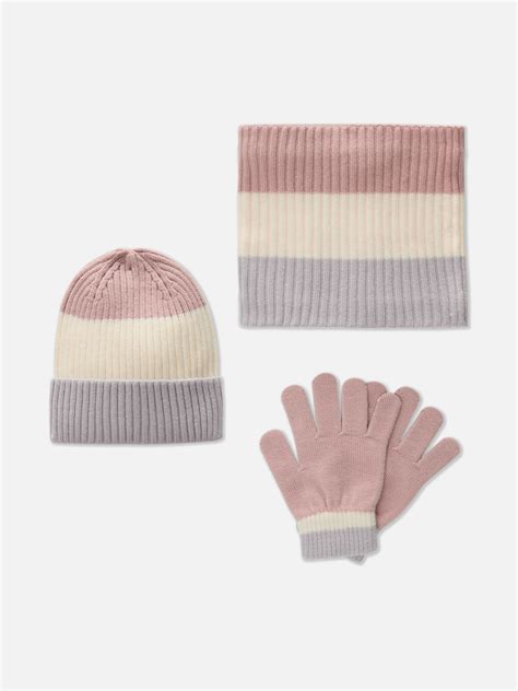 Girls Pink Hat, Scarf and Gloves Accessory Set | Primark