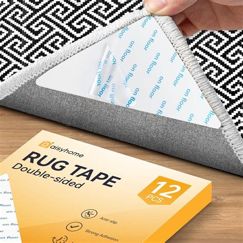 Amazon.com: Daisyhome 12 PCS Rug Tape, Rug Pad Gripper for Hardwood ...