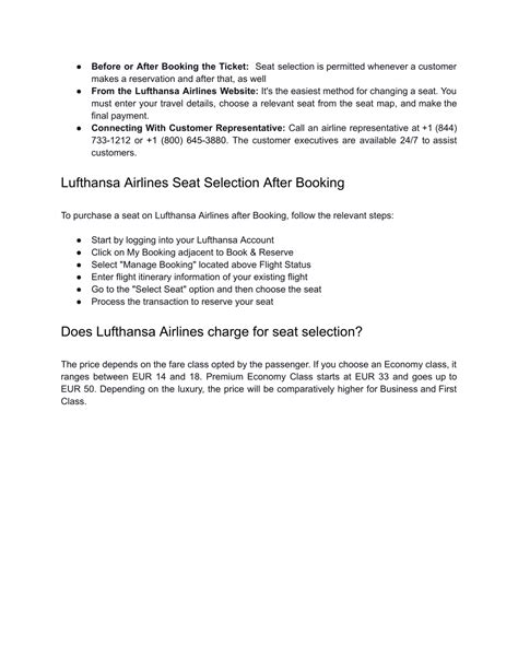 PPT - Overview of Lufthansa Airlines Seat Selection _ 1 844 733-1212 ...