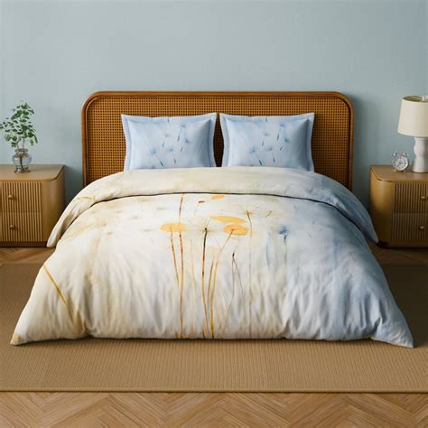 Buy SPACES Organic Cotton 180TC Printed 3Pcs Super King Bedsheet Set ...