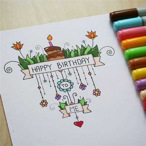 simple drawings for birthday cards