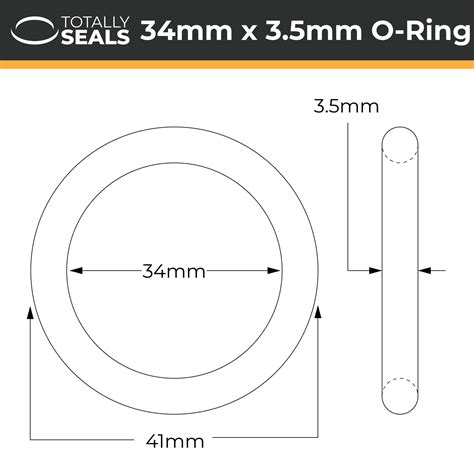 34mm x 3.5mm (41mm OD) Nitrile O-Rings – Totally Seals